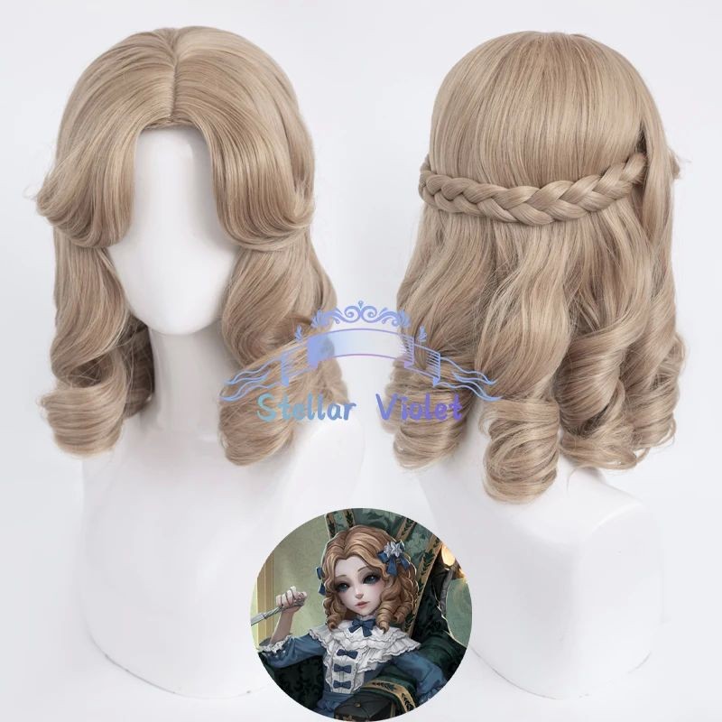 Sculptor Galatea Claude วิกผมเกม Identity V คอสเพลย์วิกผมสังเคราะห์ Sculptor คอสเพลย์วิกผม 45 ซม.สีน