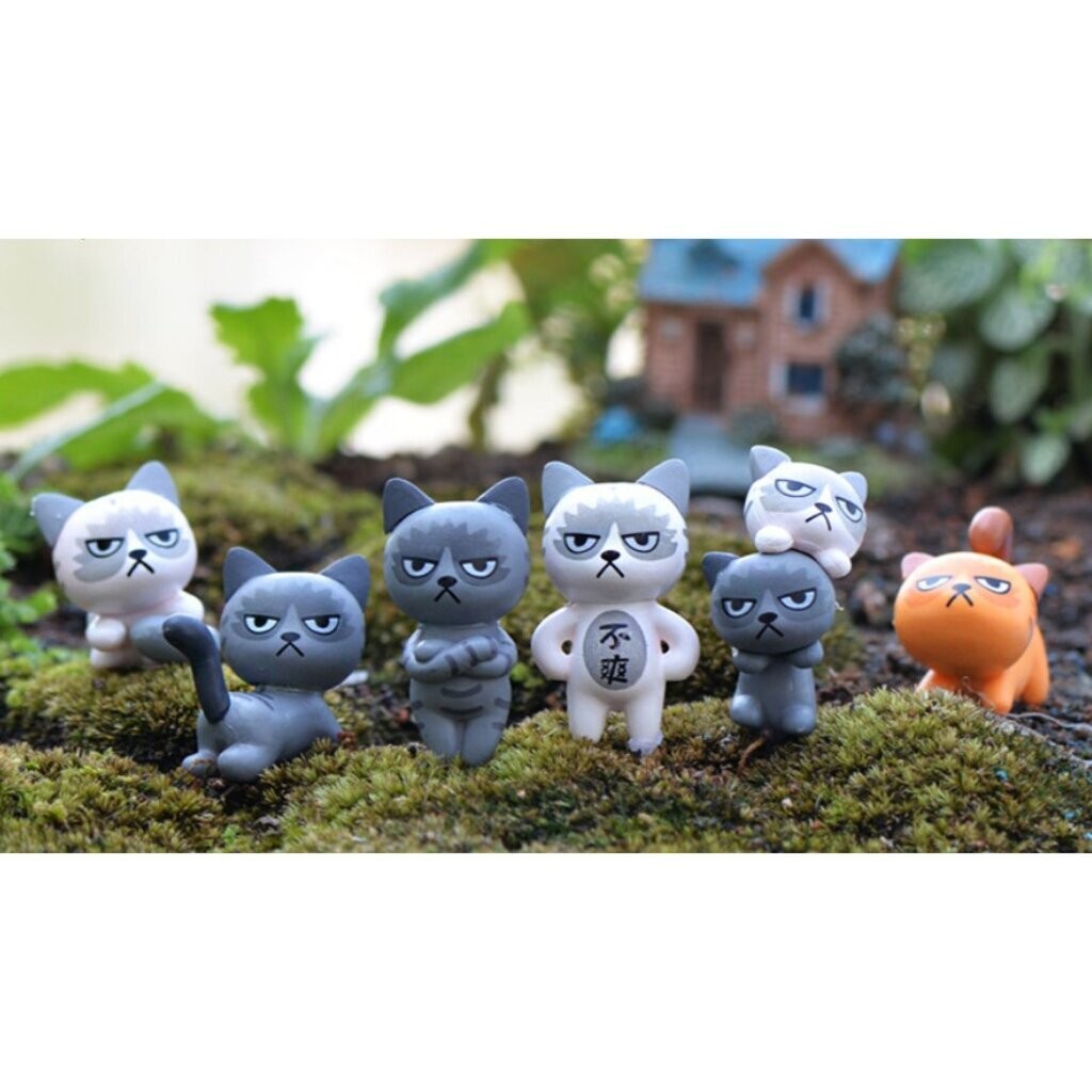 แมวหน้าบูด ตุ๊กตาจิ๋ว โมเดลจิ๋ว แต่งสวน ตุ๊กตาแต่งสวนจิ๋ว ตุ๊กตาจัดสวนถาด ราคา ถูกที่สุด ดีลบีเคเค แกลเลอรีภาพที่ 8