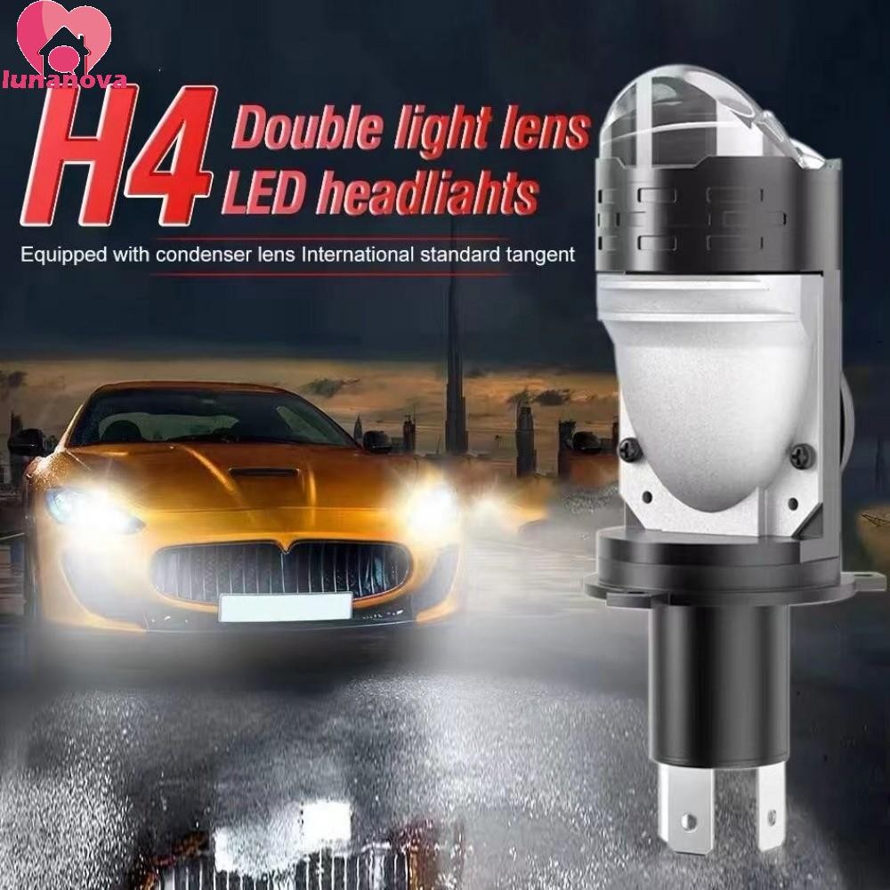 LUNANOVA H4 LED โปรเจคเตอร์ Len, High Power Super Bright H4 LED ไฟหน้าหลอดไฟ,กันน้ําใส่ตรงสูงต่ํารถร
