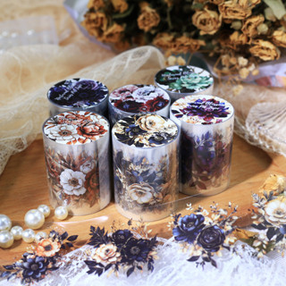 Journamm 50 มม.* 2 M Vintage ดอกไม้เทป Self-Adhesive Scrapbo…