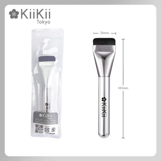 KiiKii Beauty แปรงรองพื้น แปรงปัดแก้ม Silver แบบแบน ขนแปรงนุ่ม ใช้งานง่าย สําหรับรองพื้นเนื้อครีม
