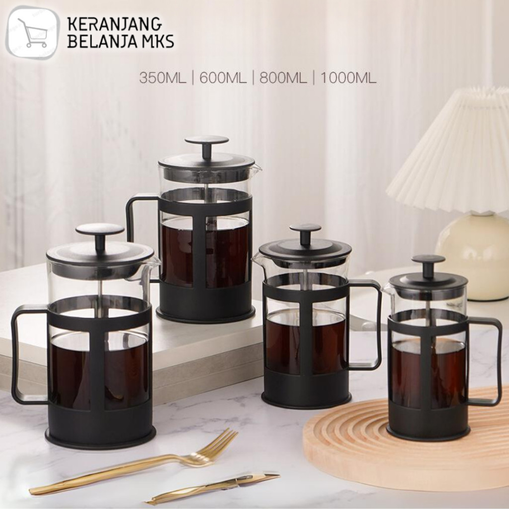 เครื่องชงกาแฟ French Press Tea Plunger ตัวกรองกาแฟบาริสต้าขนาดใหญ่