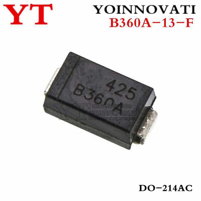 10 ชิ้น B360A B360A-13-F 3A 60V SMA DO-214AC ใหม่เดิม