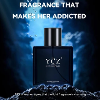 Ycz Charm Unfolds Marine Perfume for Men 1.7oz Long Lasting Eau De Parfum Cologne For Men Oriental Woody Fragrance Ideal Special Occasions Make it the Ideal สุภาพบุรุษของขวัญ 50ml