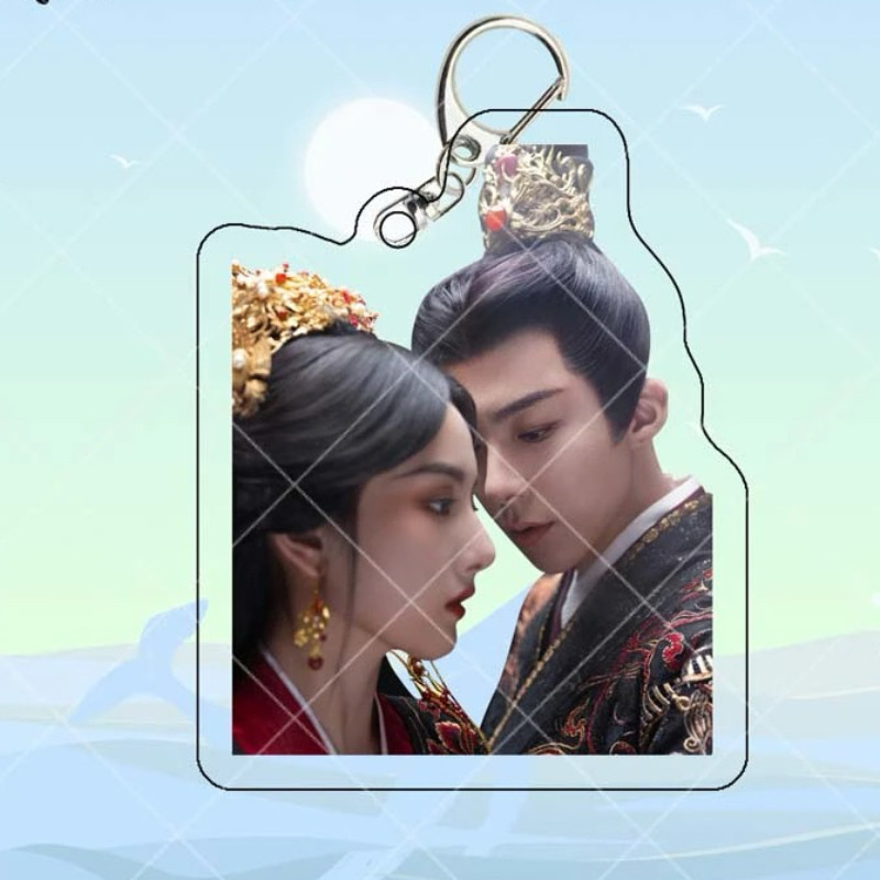 Liu Yuning Song Zuer พวงกุญแจรูปถ่ายจี้แขวนสองด้านทีวี THE PRISONER OF BEAUTY ละครยังคงเครื่องประดับ
