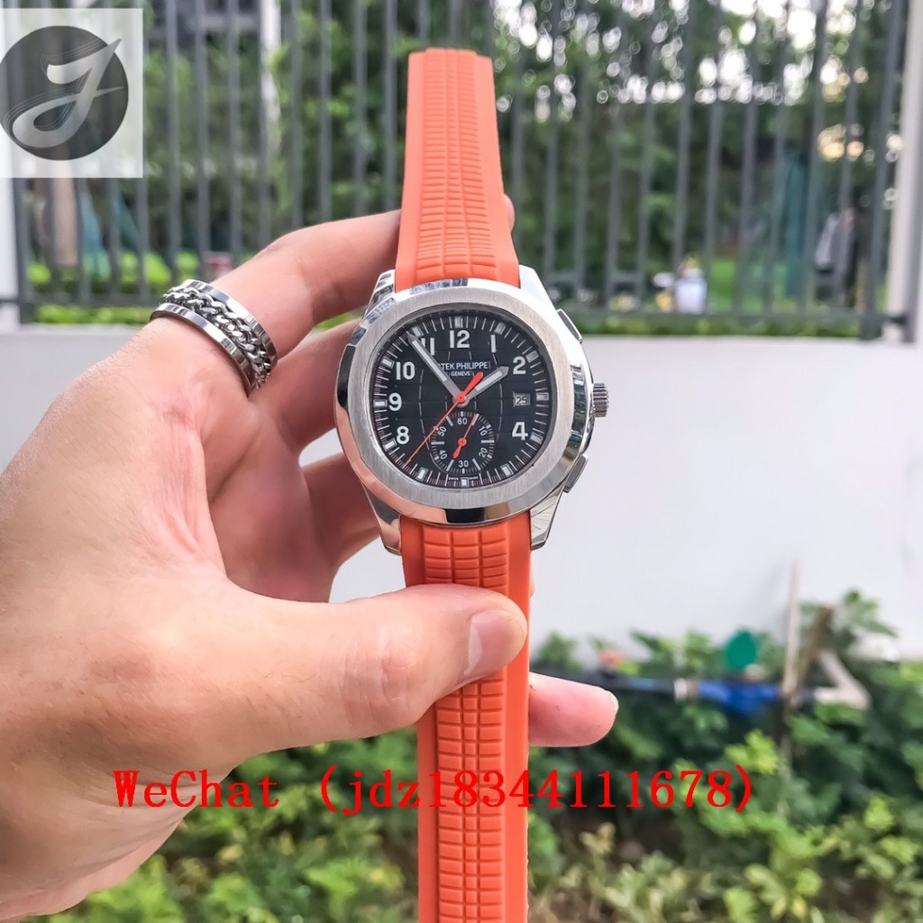 P*-P* AQUANU* 5968R series 42mm พร้อมนําเข้าการเคลื่อนไหวอัตโนมัติเต็มรูปแบบ สายยาง นาฬิกาผู้ชายแฟชั