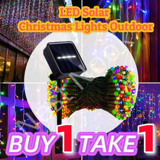 [COD] 12M/7M Outdoor LED Solar Christmas Lights  Waterproof For Party Christmas Garden Decoration