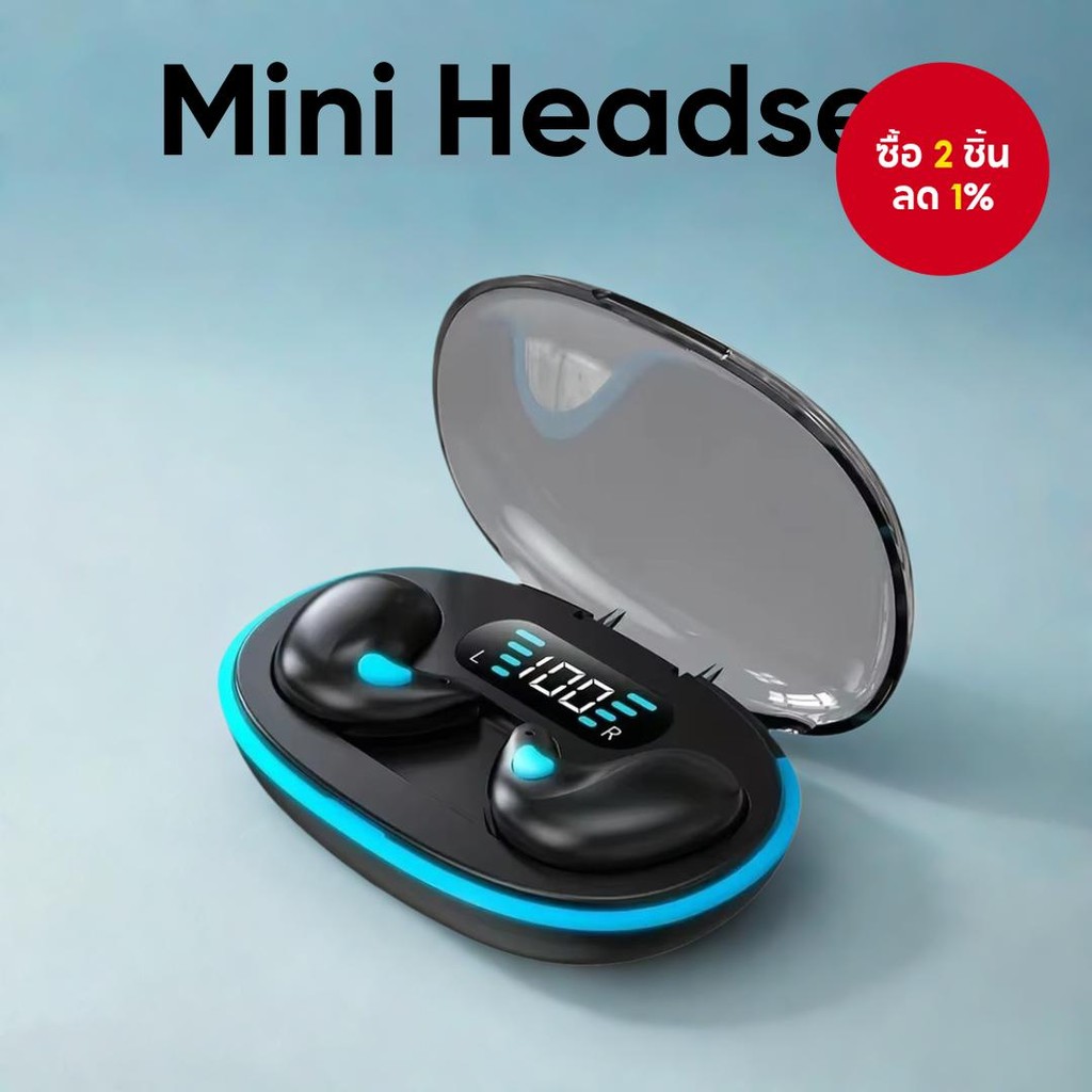 X55 หูฟัง หูฟังบลูทูธไร้สายขนาดเล็กหูฟังคุณภาพสูงสําหรับเกมกีฬาเพลงนอนหลับชุดหูฟังเสียงสเตอริโอนุ่มส