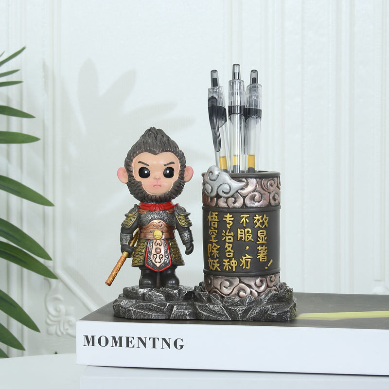 Monkey King Monkey King Office Desktop Pen Holder Storage Jewelry Cartoon High-value Student Gifts S
