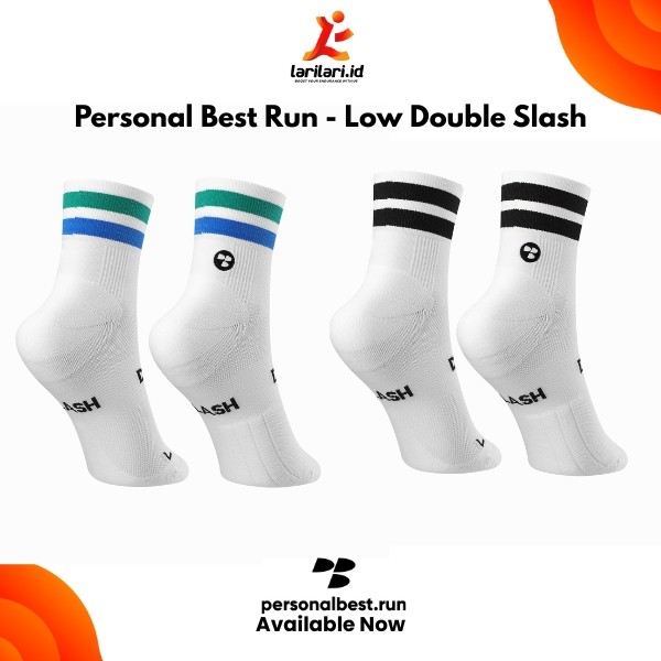 Personal Best Run - Performance Sock - ถุงเท้ากีฬา Low Double Slash