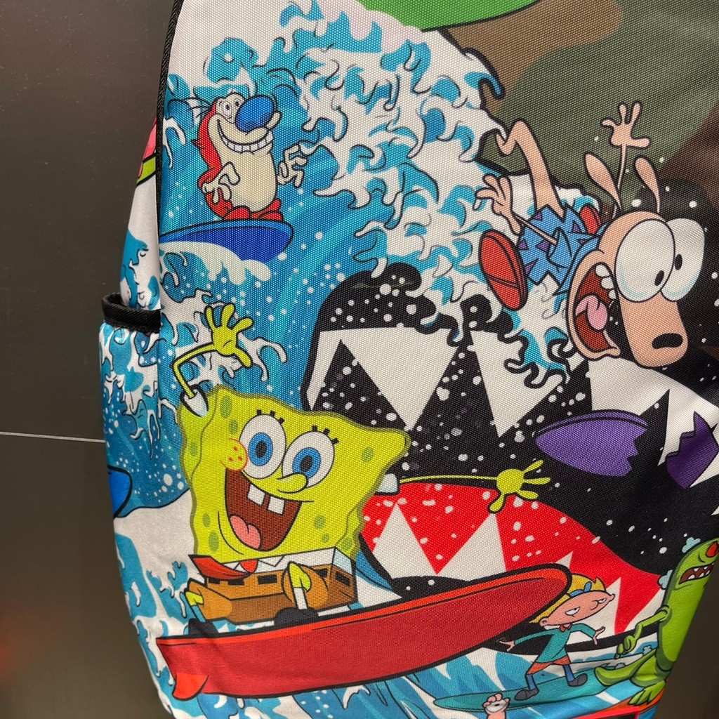 Sprayground SpongeBob Backpack ดีไซน์ปากฉลาม สไตล์ STREET WEAR สำหรับทั้งผู้ชายและผู้หญิง