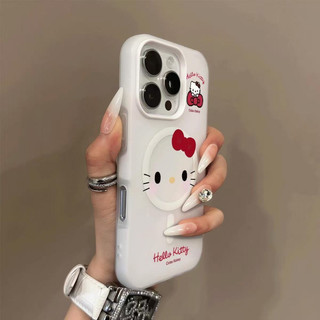 น่ารักการ์ตูนแมว 2-in-1 Jellyแม่เหล็กสําหรับiPhone 11 12 13 14 15 16 17 Pro Max Plusปลอกป้องกันลายนิ้วมือFrosted Magnetic hard CoverสําหรับiPhone17Promaxกรณี