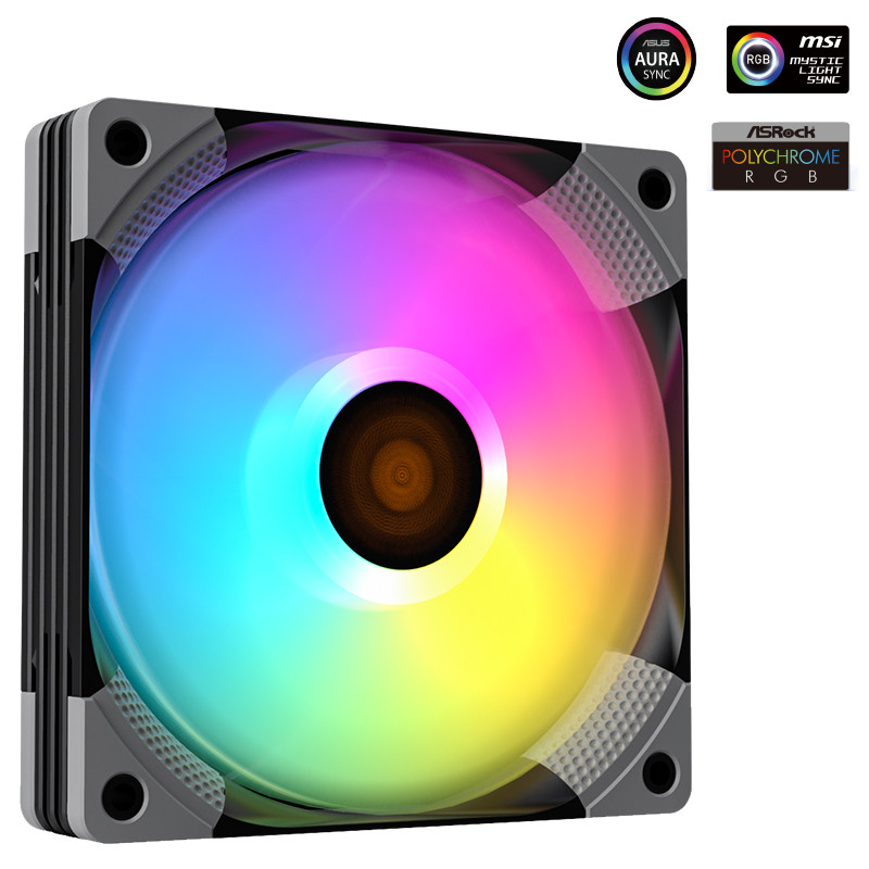 [ของแท้อย่างเป็นทางการ] Patriot Galaxy T1 Black 12CM พัดลมเคสคอมพิวเตอร์ควบคุมอุณหภูมิอัจฉริยะ 5V3 P