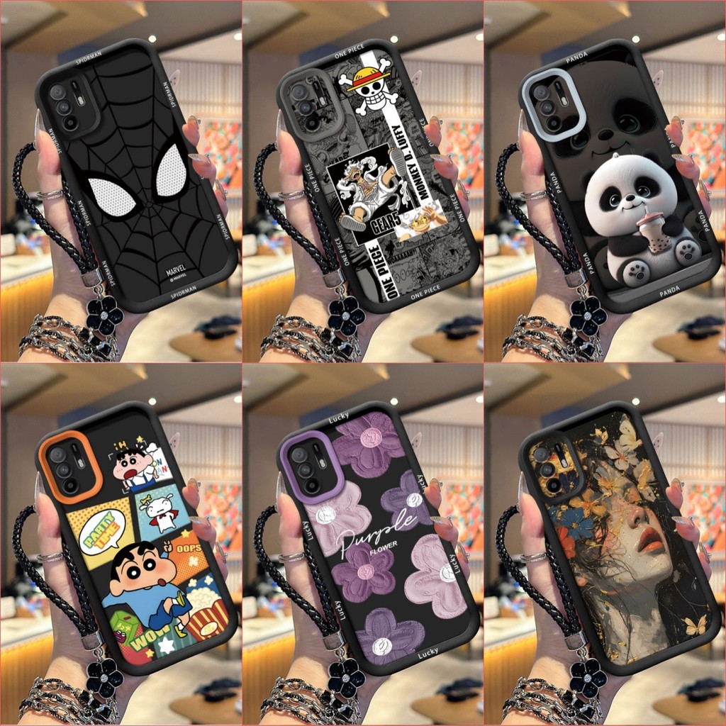 เคส OPPO RENO 6Z 5G เคสโทรศัพท์ซิลิโคนอ่อนนุ่มเทรนด์ภาพสีดํา TYHS