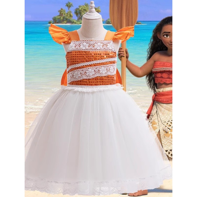ชุดเดรสเด็กผู้หญิง Moana cos Party Day Show