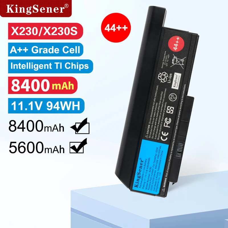 KingSener 8400mAh 5600mAh แบตเตอรี่แล็ปท็อปสําหรับ Lenovo Thinkpad X230 X230I X230S 45N1029 45N1028 