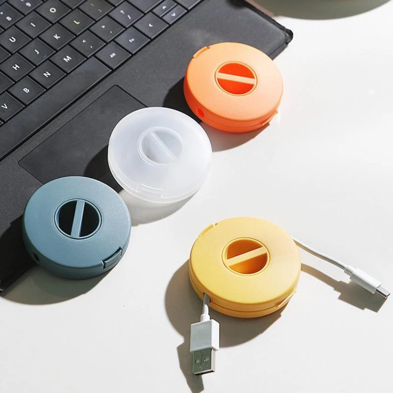 JoyTray กล่องเก็บสายเคเบิ้ล Usb ทรงกลมหมุนได้