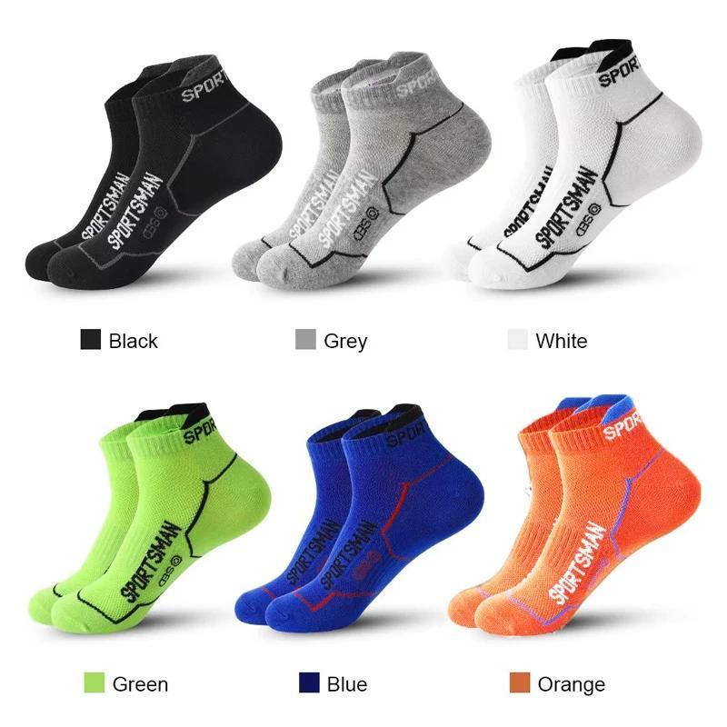 6 Pairs Socks Men's Short Socks Sweat Absorbent and Odorous Basketball Socks Running Sports Breathab