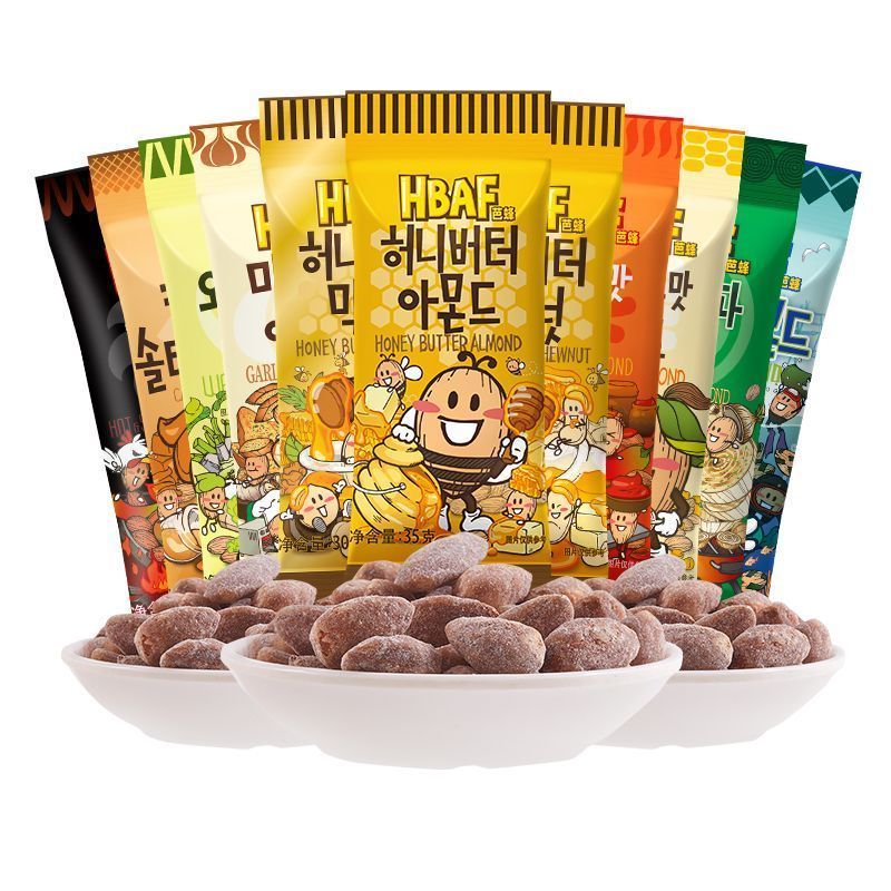 เกาหลีเกาหลี HBAF Babe Tonjac Honey Butter Nuts อัลมอนด์ Office Badenwood Casual Tonjac Snacks 6.15.