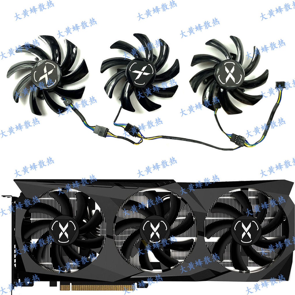 X XFX/XFX RX6700XT Speedster Snow Wolf Version กราฟิกการ์ดพัดลมระบายความร้อน T129215เป็น
