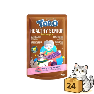 ( ครึ่งลัง 24 ซอง ) Toro โตโร่ อาหารเปียกแมว สูตรเกรนฟรี สำหรับแมวทุกวัย เปียกแมว ซอง 70g