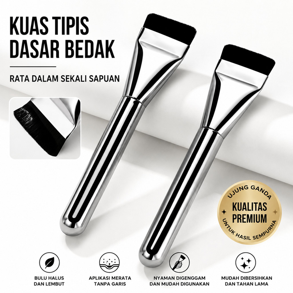 LIQUID FOUNDATION BRUSH / FOUNDATION BRUSH / MAKE UP BRUSH SUITABLE สําหรับผู้เริ่มต้นและมืออาชีพ MU