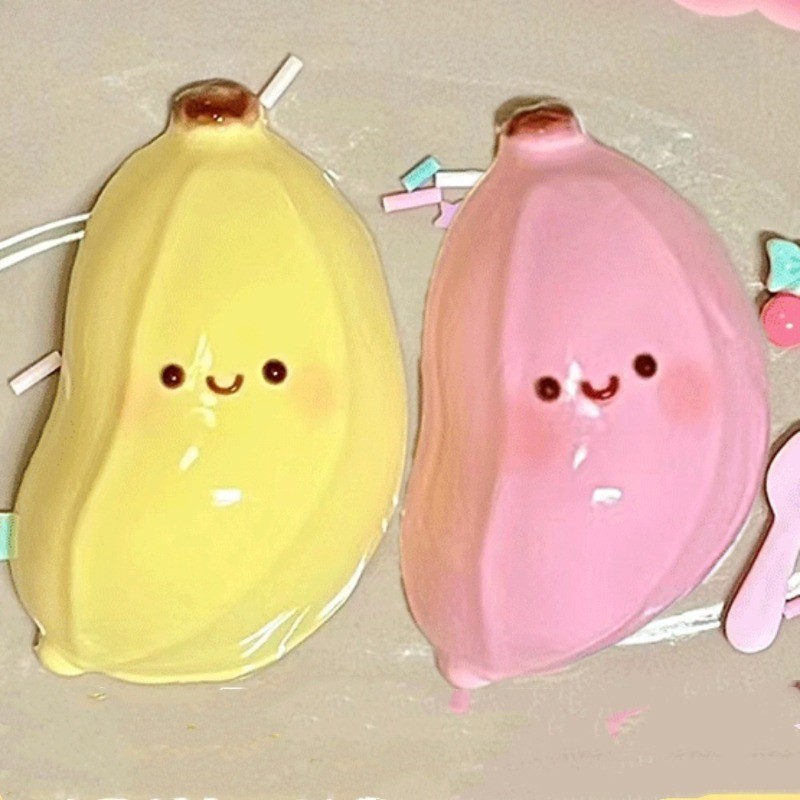 น่ารักกล้วยบีบของเล่นนุ่มเหนียวขยายความเครียดบรรเทาช้า Rebound Jelly Pinch ของเล่นสําหรับเด็กผู้ใหญ่ Squishy ของเล่น