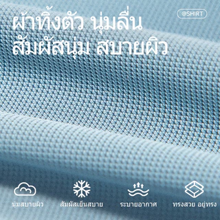 REYE เสื้อโปโลผู้ชาย แขนสั้น ผ้าไอซ์ซิลค์ ยืด4ทิศ แห้งไว ระบายอากาศดี ใส่ทำงาน ออกกำลังกาย