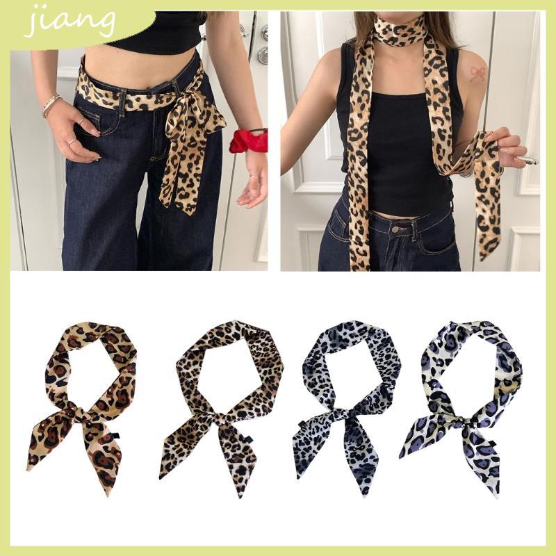 JN Stylish Leopard Pattern Thin Silk เนคไทผ้าพันคอแฟชั่น Neckerchief