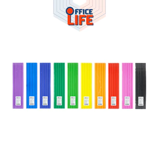 Orca (ออร์ก้า) สันรูดพลาสติก A4 ขนาด10 mm มีให้เลือก 19 สี ( 12 ชิ้น / แพ็ค )