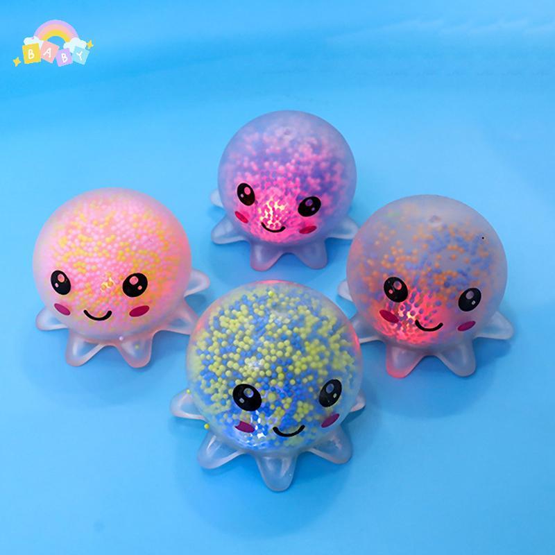 [BB-t] เรืองแสงปลาหมึก Vent Ball ของเล่นบีบ Bubble Octopus Ball ของเล่นบรรเทาความเครียดใหม่