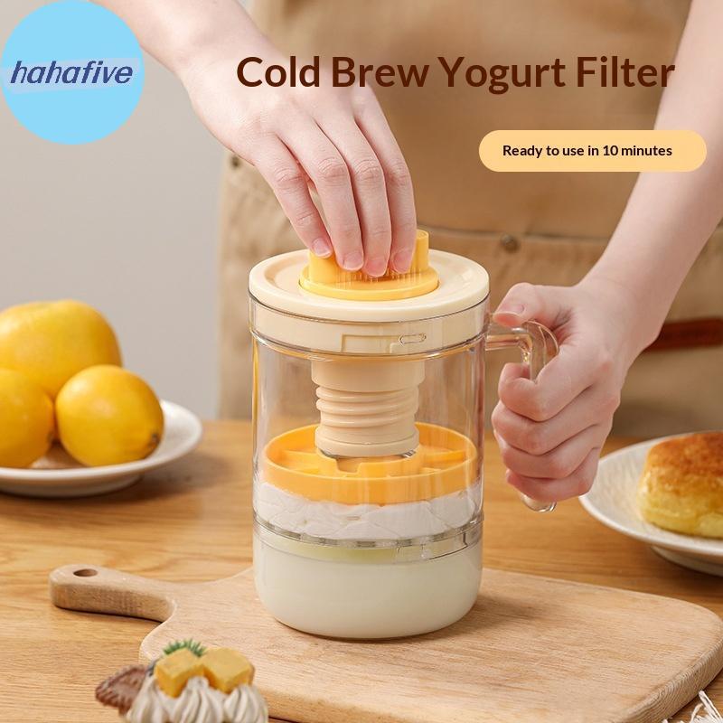 HAHA Cold Brew Greek โยเกิร์ตกรอง 10 นาทีกรองอย่างรวดเร็วล้างทําความสะอาดได้สําหรับของขวัญครัวบ้านสําหรับ Foodie TH