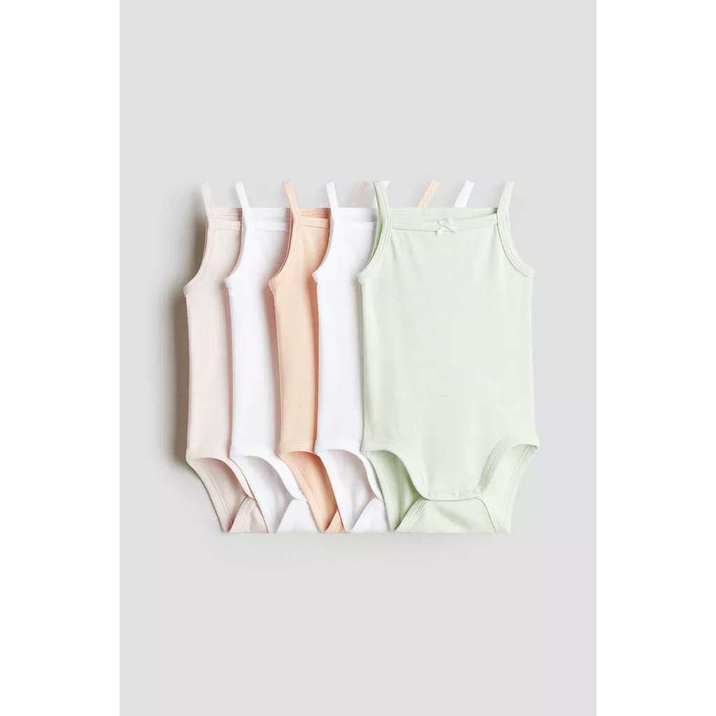 H&M(เอชแอนด์เอ็ม) บอดี้สูทผ้าคอตตอนแพ็ค 5 ชิ้น เด็กทารก 1088019_19