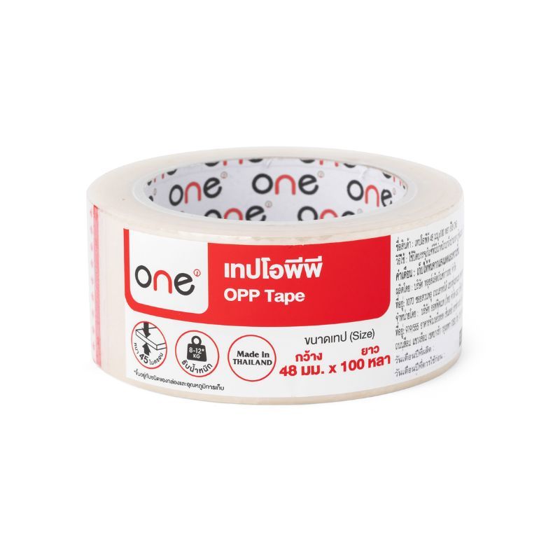 ONE เทป OPP สีใส ขนาด 48มม. x 100หลา