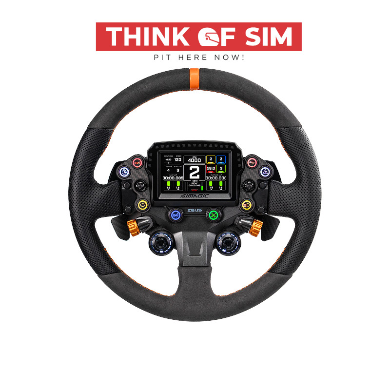 Simagic Zeus Sport Steering Wheel (Leather) + Magic dash 4