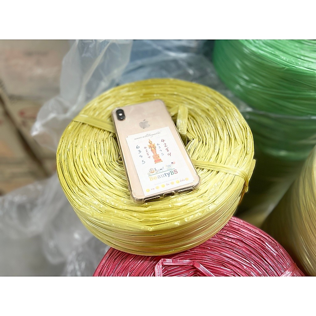 เชือกฟางอย่างหนา 1 กก เชือกฟางอย่างดี คละสี1-5 นิ้ว Plastic Rope Twine เชือกฟางหนา 1 kg กิโล