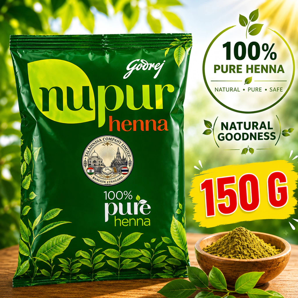 เฮนน่าธรรมชาติ100% Henna Nupur 100% natural 150g.