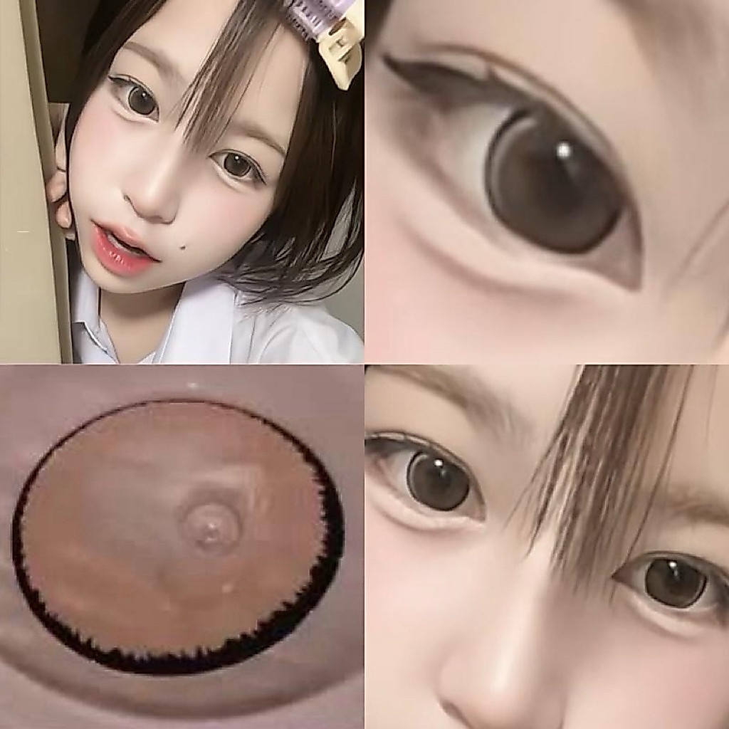 ✨บิ๊กอาย(เทา/น้ำตาล)mario  นานานา ขนาดตาโต Bigeyes กรองแสง uv เลนส์จดทะเบียนเป็นเครื่องมือแพทย์แล้ว มีค่าสายให้เลือก