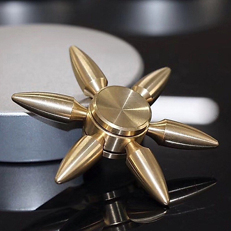 Delicateness Gear Hand Spinner ทองแดงทั้งหมด Fidget Spinner เก้าฟัน Edc โลหะ Spinner Focus ของเล่นความเครียดบรรเทา