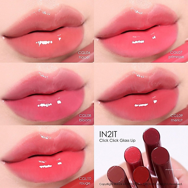 IN2IT Click Click Glass Lip - ลิปกลอสปากฉ่ำ 10สี