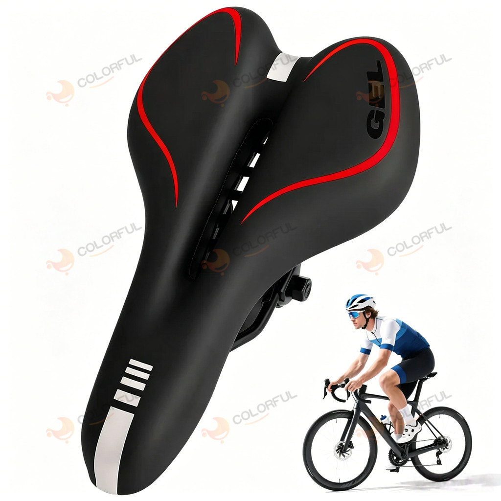 อานจักรยาน เบาะเสียบจักรยานเสือภูเขา อานจักรยานเสือหมอบMTB Road Bicycle Seat น้ำหนักเบา ระบายอากาศ