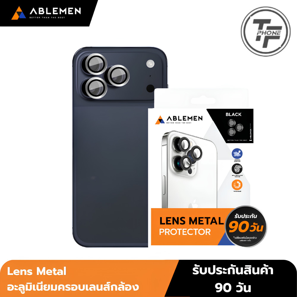 Ablemen Lens Metal อะลูมิเนียมครอบเลนส์กล้อง For iPhone 17 Pro Max / 16 Pro Max / 15 Pro Max / 13 Pr