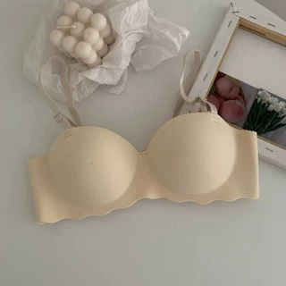 [พร้อมส่ง] บราไร้ขอบ ไร้โครง ดันทรงสวย อกชิดทันใจ ฟองน้ำนุ่ม ใส่สบาย สายปรับได้ เซต 4 สีคลาสสิก ไซส์ 32-38