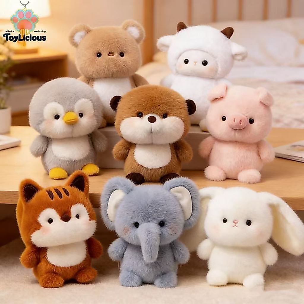 สัตว์หมอนตุ๊กตา16เซนติเมตรหมี/ช้างของเล่นตุ๊กตา ค นุ่มน่ารักสก์ท็อปตกแต่งเด็กของขวัญวันเกิด