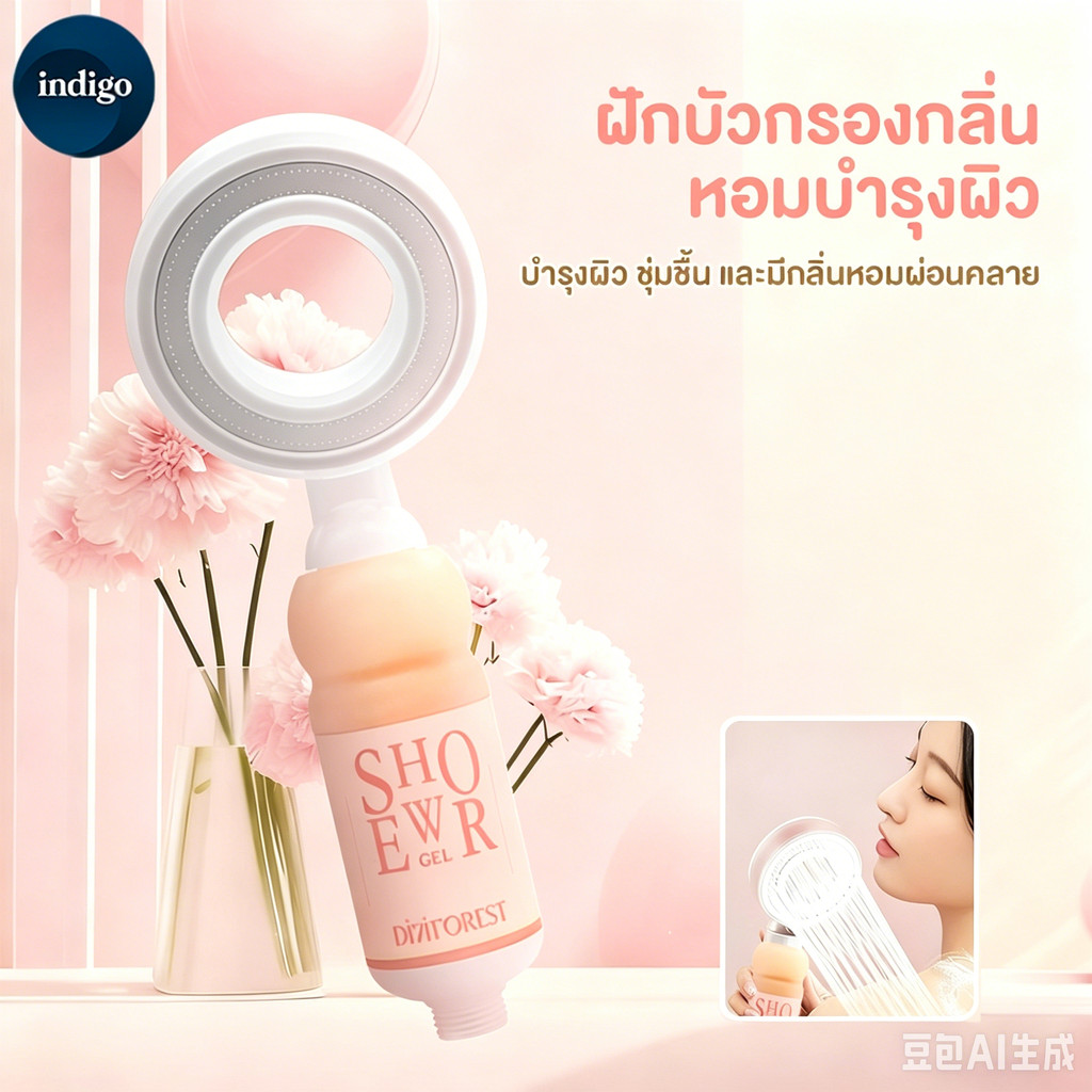 ไส้กรองฝักบัว ตัวกรองอาบน้ำ กรองน้ำฝักบัวลดสิว ตัวกรองฝักบัว กรองคลอรีนได้ถึง 99% แท่งกรองน้ําน้ําหอม