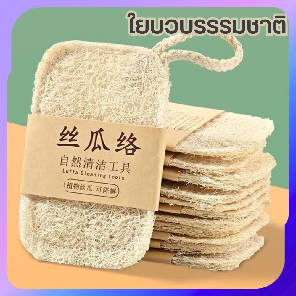 ใยบวบอาบน้ำ ใยบวบขัดผิว ขัดตัว ธรรมชาติ 100% ที่ขัดตัว ใช้งานได้ยาวนาน มีเชือกห้อย ไร้สารเคมี จากไทย