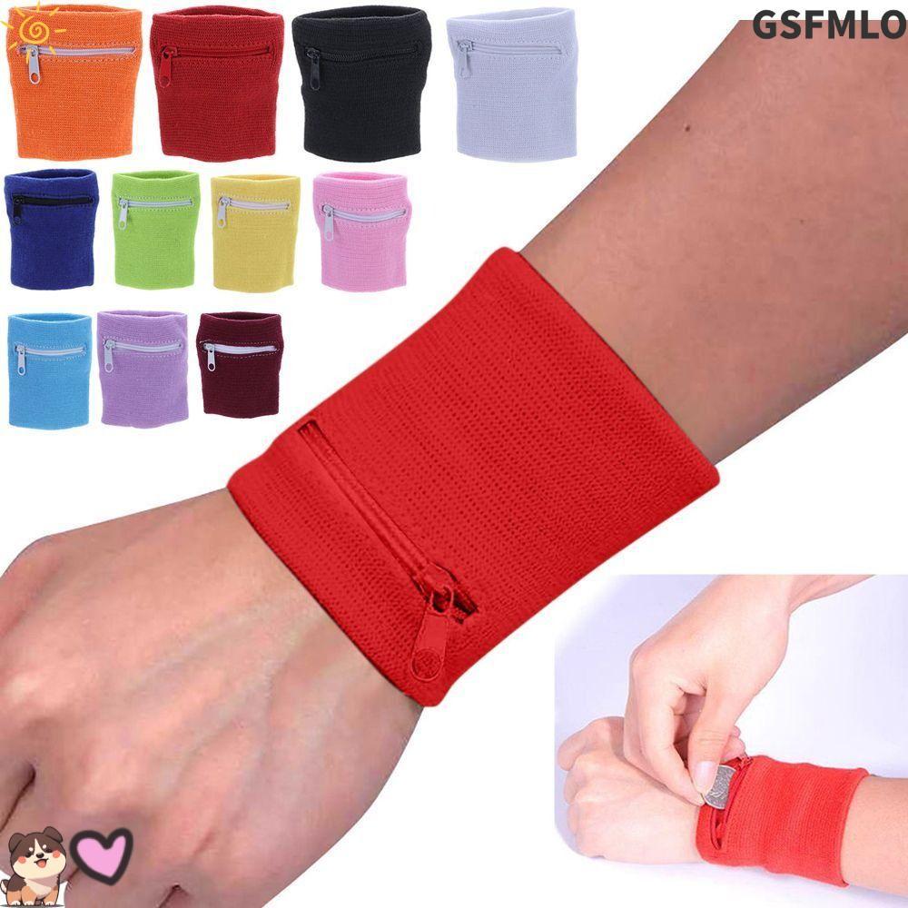 GSFMLO กีฬาสายรัดข้อมือกีฬากลางแจ้งป้องกันข้อมือวิ่งเดินทางด้วยซิป