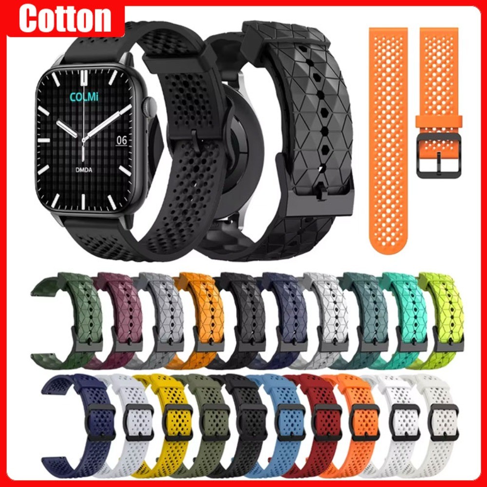 สายนาฬิกาซิลิโคนสําหรับ COLMI Bands M42/P71/P68/C81/P60/P81/V68/V70/C63/M41/M40/i30 22 มม.สร้อยข้อมื