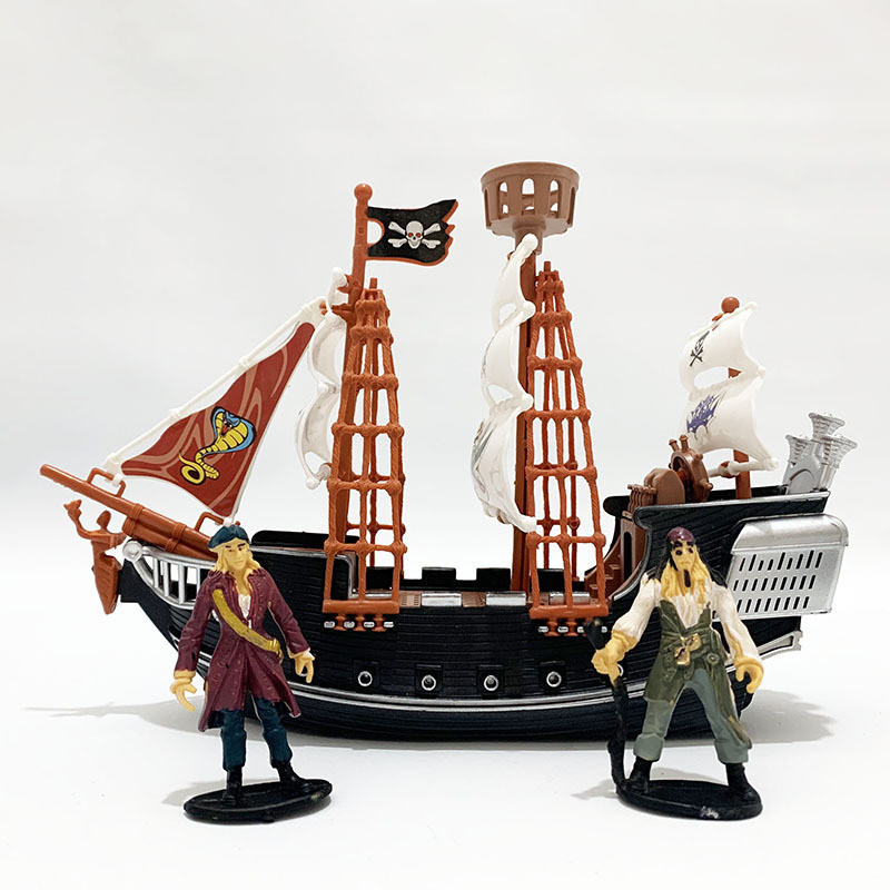 Caribbean Pirate Ship Toy Model วันเด็ก ของขวัญเล็ก Boy Play House Doll One Piece Ship [FXy]