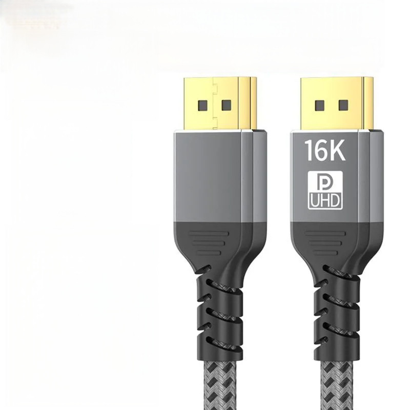 สาย DP 2.1 สองทาง ทองแดงเต็มเส้น ภาพ 16K คมชัด เกมมิ่ง รองรับ 4K 240Hz 2K 500Hz 1K 750Hz เชื่อมต่อจอ